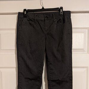 Gap Real Straight Mid Rise 29/8R Dark Grey Stretch Denim Jeans